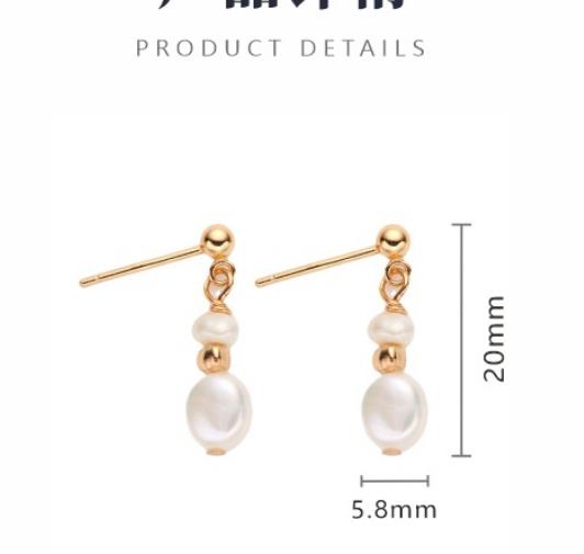 S925 Sterling Silver Natural Pearl and Gemstone Stud Earrings